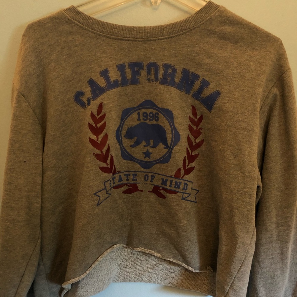 light cropped sweatshirt